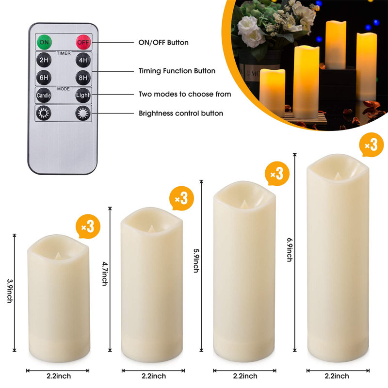 Bougies sans flamme