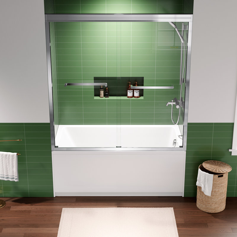 Double porte de douche coulissante