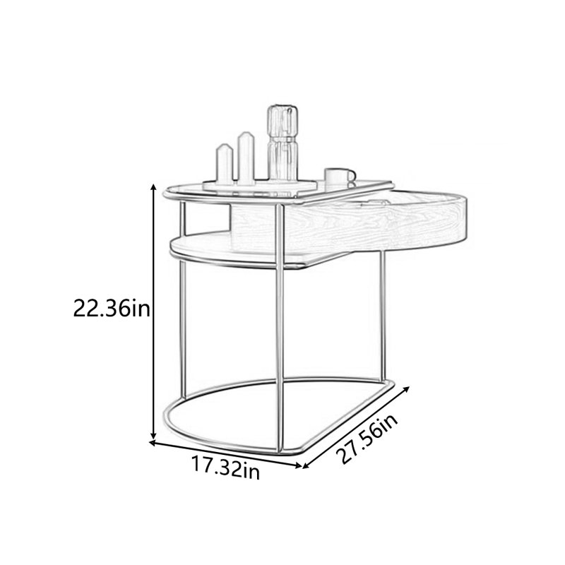 New style multi-functional creative tea table, Green/Brown
