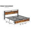 Base de lit plateforme avec rangement et station de charge - Grand