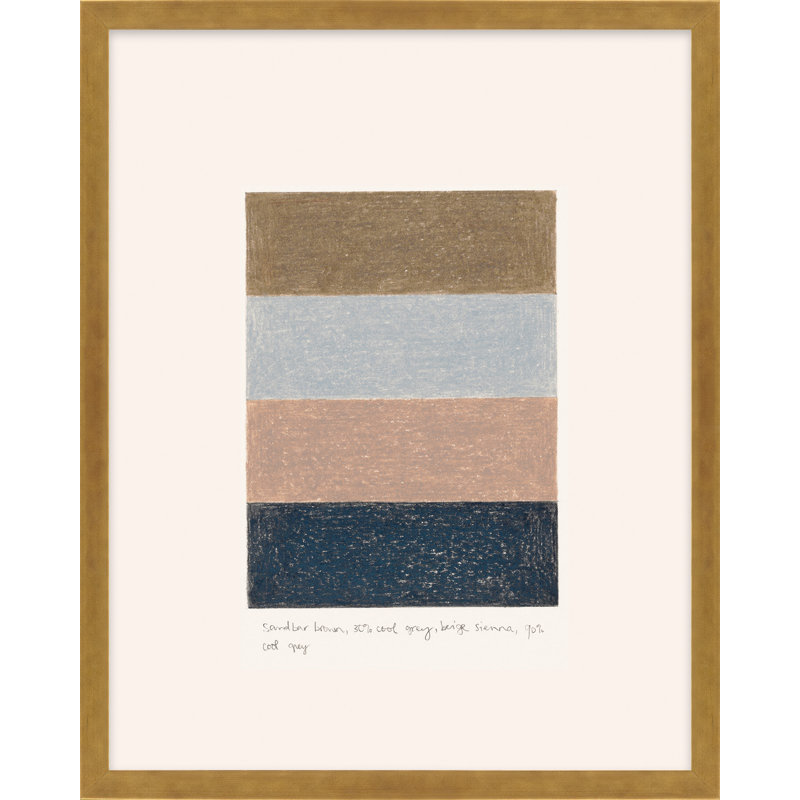 " Stacks I " Painting Print, Gold Framed, 38" H x 30" W x 1.25" D