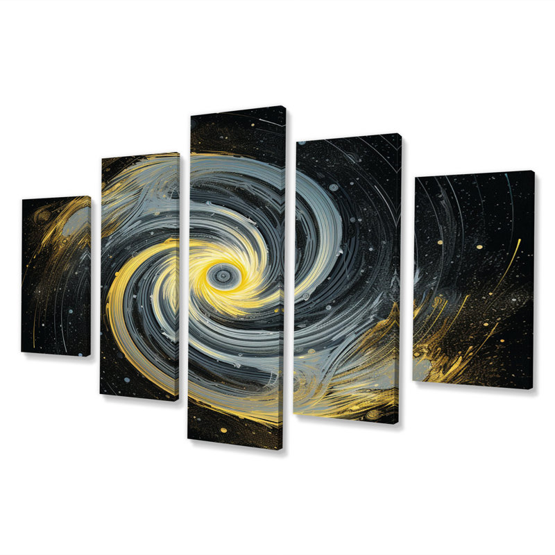 Clellon Space Light Orbiting A Hole I - Space Wall Art Print - 5 Panels