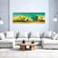 Paysage désertique abstrait coloré, cactus vibrant, paysage, nature, art mural-1077514208
