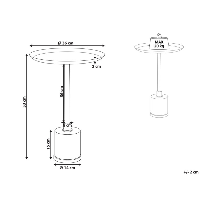 Pedestal End Table