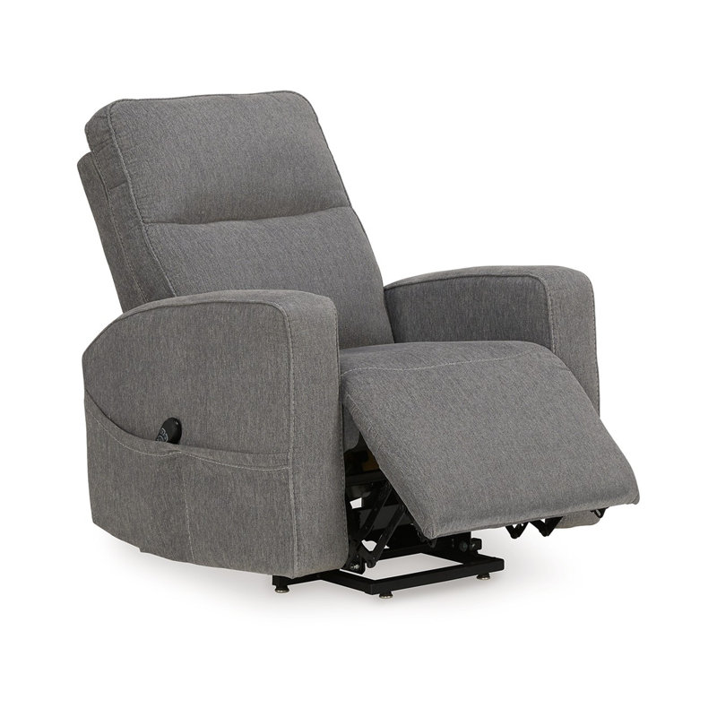 Lawson Power Lift Recliner Chair, Polyester, Soft Foam Cushioned, Gray