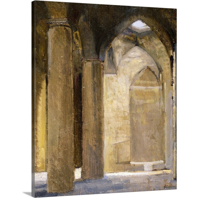 «Seljuk vendredi mosquée, Ispahan» par Bob Brown - reproduction sur toile, H 45 po x l 36 po x P 1,25 po, Toile tendue