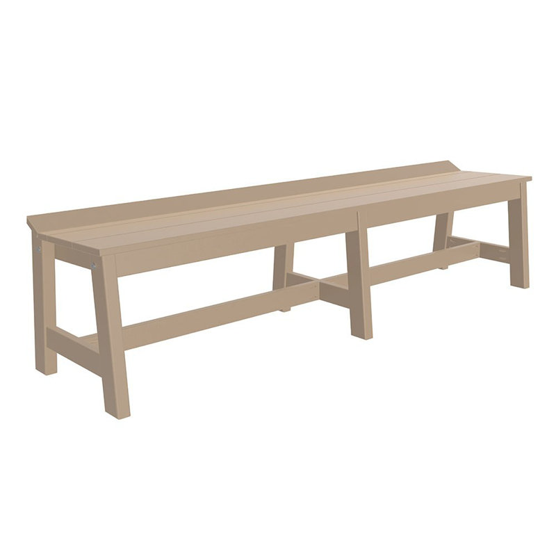 Banc de pique-nique en plastique café Cyron, Bois vieilli