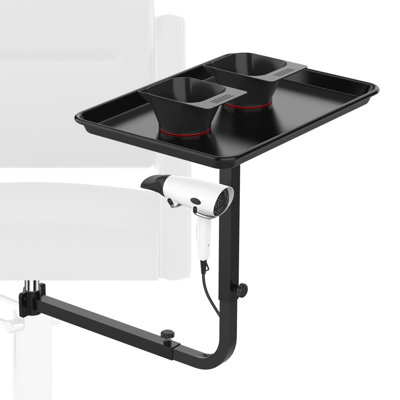 360 Degree Metal Rotating Salon Quick Tray Attached To Chair, For Barber Chair, Massage Salon Chair