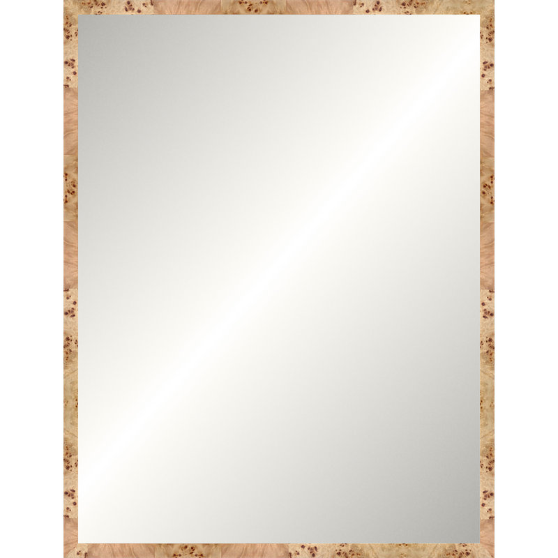 Blonde Burl Mirror, Medium rectangle