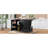 Farmhouse Kitchen Island With Power Outlet, Kitchen Storage Island With Internal Storage Rack, Drop Leaf, Spice Rack, Rolling Kitchen Cart On Wheels, For Home, Kitchen And Dining Room