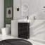 Meuble-lavabo simple autoportant de 23 po avec comptoir en céramique-580733577