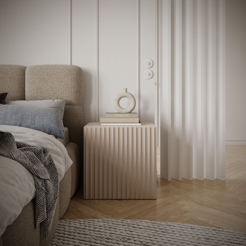 50cm W Manufactured Wood Bedside Table