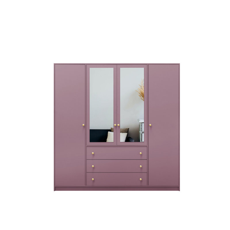 Blathnaid Manufactured Wood Wardrobe, Plum