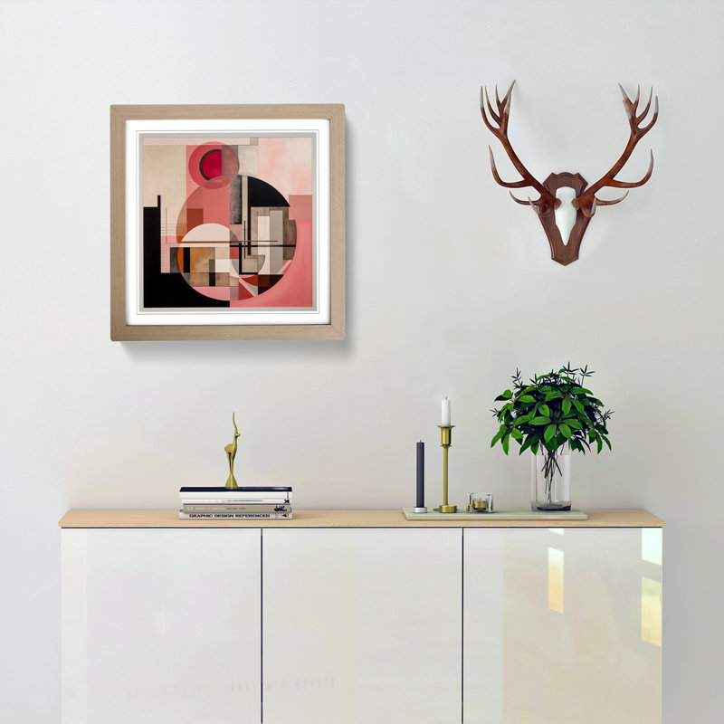 Rose Bauhaus No.2 - Framed Print, Oak