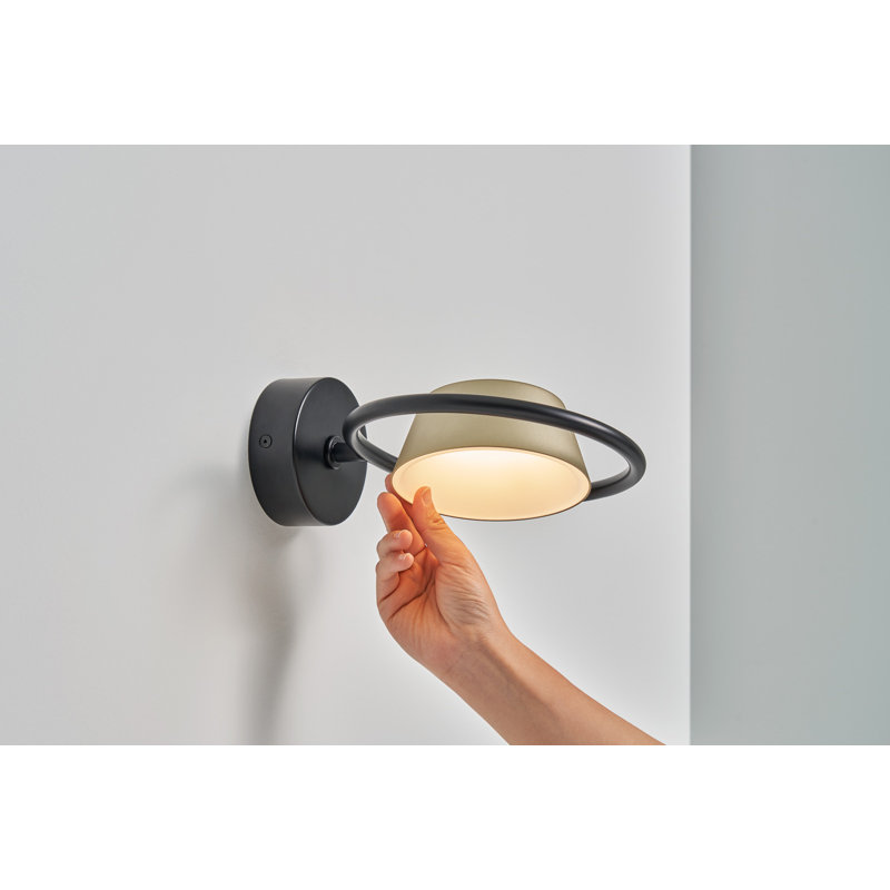 Olo Ring Wall Sconces, Matte Black/Champagne Gold, Champagne Gold