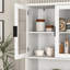 Bibliothèque de rangement moderne avec porte réglable en verre trempé-101050790