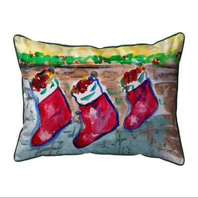 Christmas Outdoor Reversible Throw Pillow