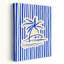 Île tropicale, palmier serein, abstrait, palmier, plage, impression murale-129770902