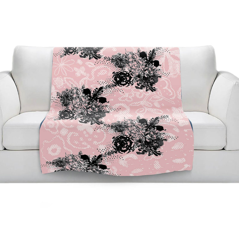 Couverture sherpa douce baroque bouquet, l 51 po x L 60 po