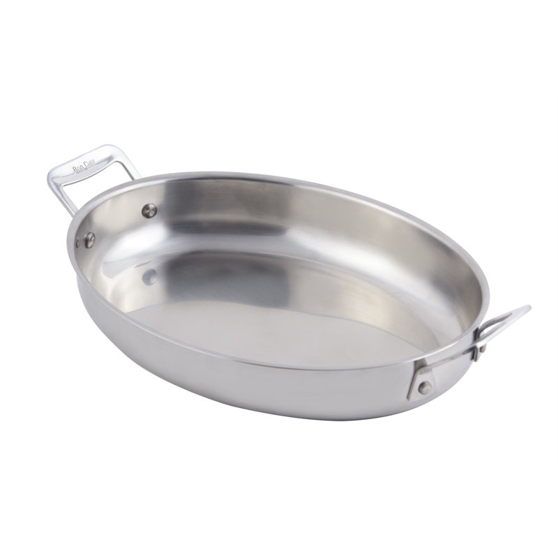 Plat ovale au à gratin en acier bon chef 2,5 qt Cucina