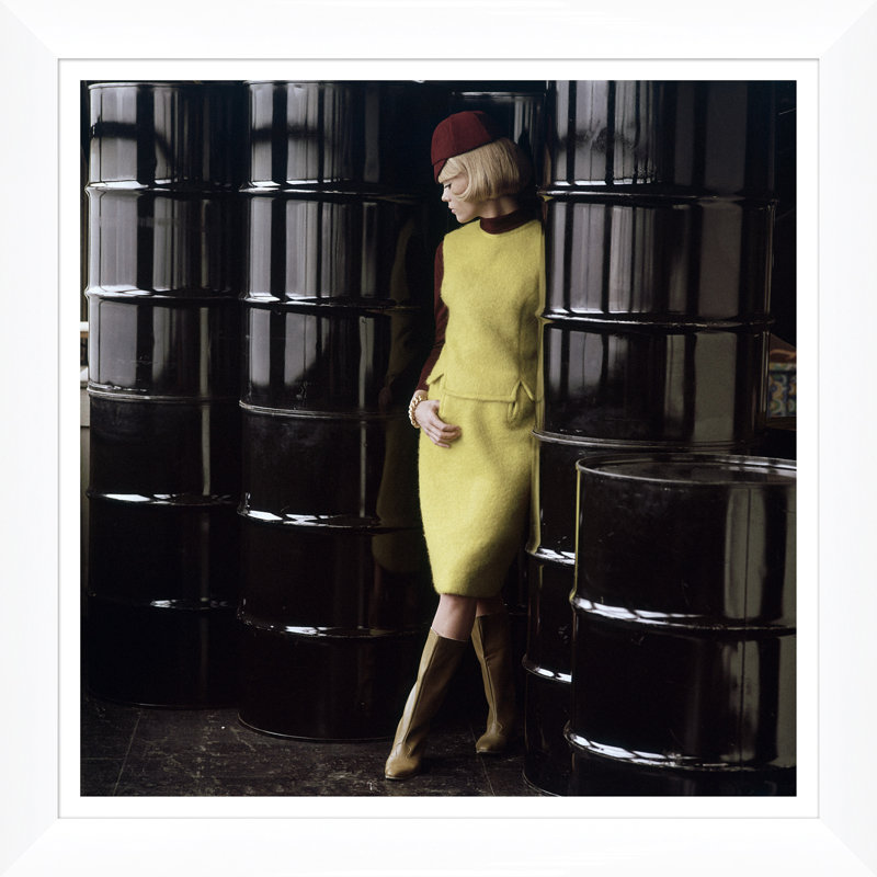 Mademoiselle, "Diana Kinney Wearing Yellow," George Barkentin, August 1, 1963 Print by George Barkentin, 30" H x 30" W