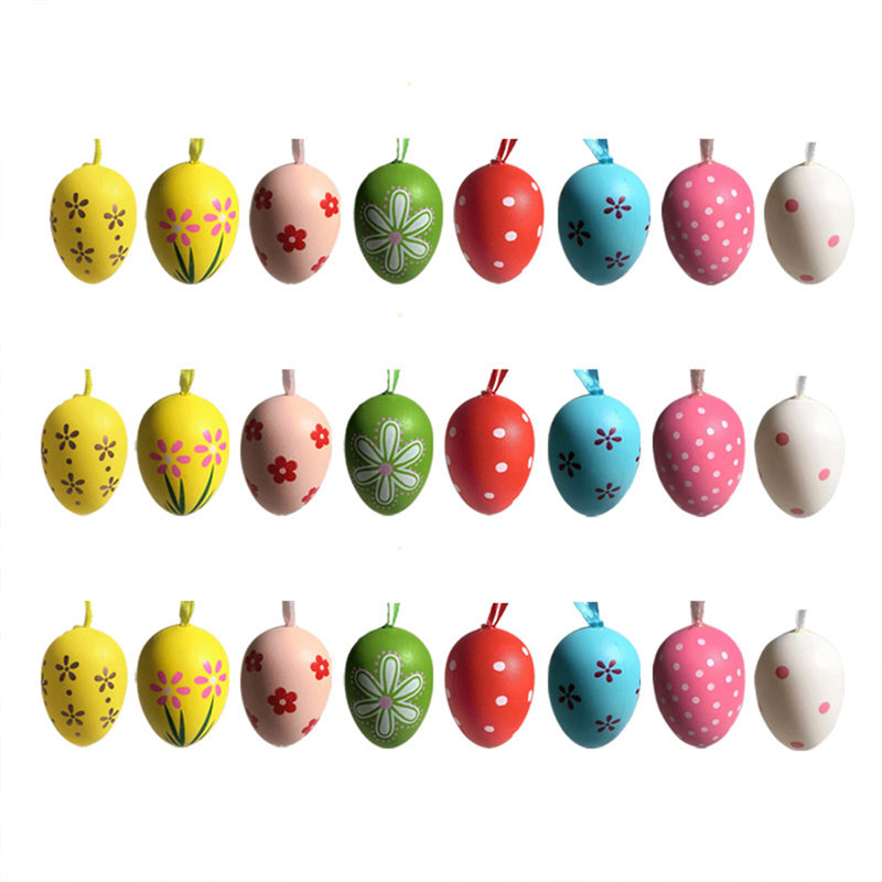24 Pack Easter 4cm Eggs Pendants