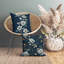 Coussin en suède bleu sarcelle Flowerscape-111762524