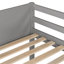 Lit mezzanine simple en bois massif avec échelle