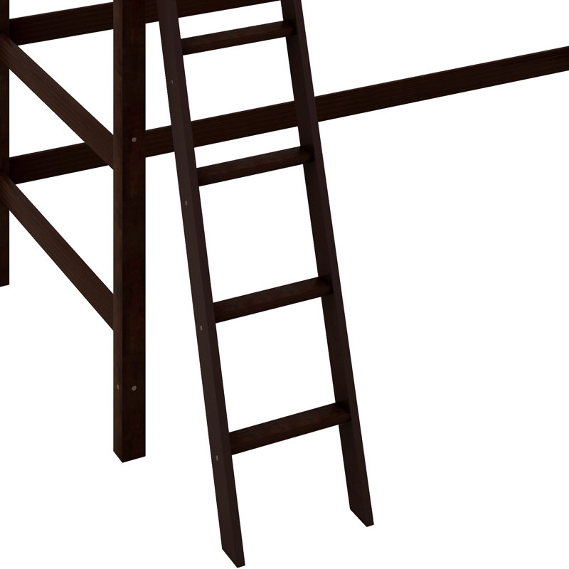Eufrasia Kids Twin Loft Bed, Espresso