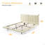 Structure de lit flottant pour grand lit avec lumières DEL, lit plateforme en cuir d'unité centrale avec tête de lit capitonnée, assemblage facile, aucun sommier tapissier requis-474824904