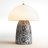  11" Modern Black Mushroom Cordless Rechargeable Ceramic Table Lamp with Touch Control 3-Level Dimming Type-C Charging for Bedroom Living Room Study and Outdoor-112392716