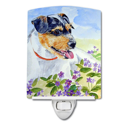 Luminaire de nuit en céramique jack terrier