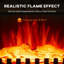 Rosalind Wheeler 39cm W Black Electric Fireplace