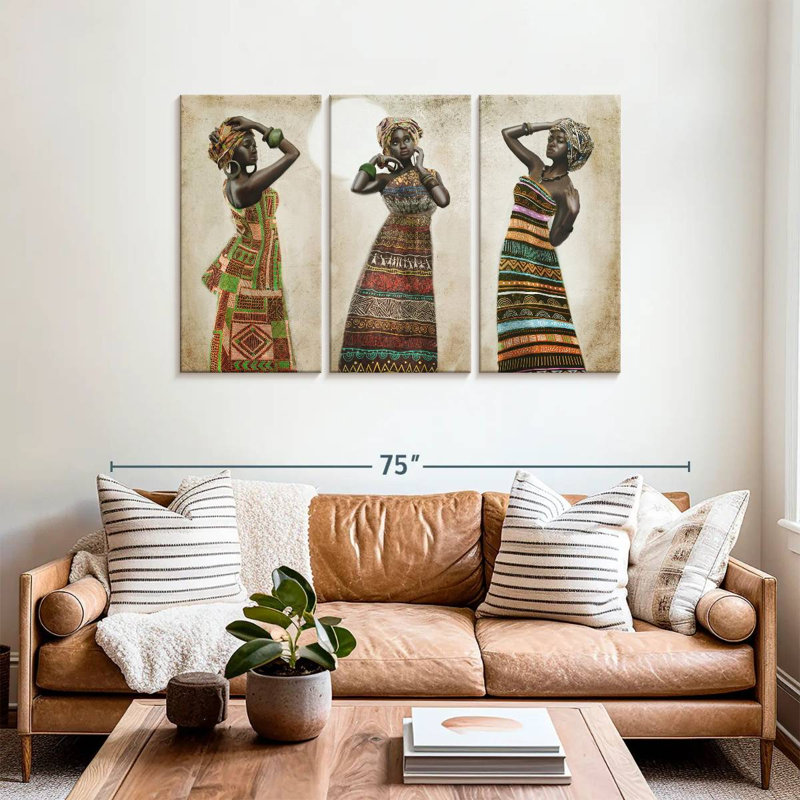 Leisha African Elegance, 36" H x 57" W