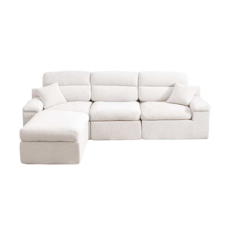 Premium L-shaped Sofas, Chenille Fabric, Modern Design For Compact Spaces