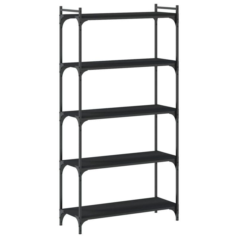 Tymarius Bookcase, Black, (5 Shelves) 61" H x 31" W x 12" D