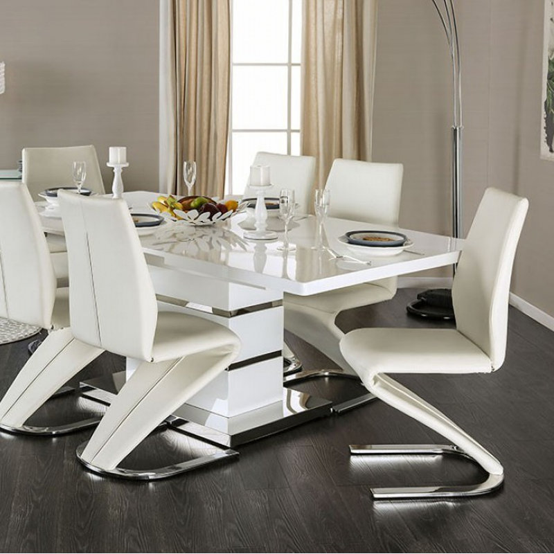 Chernice Four Leg Dining Set, Black, 7