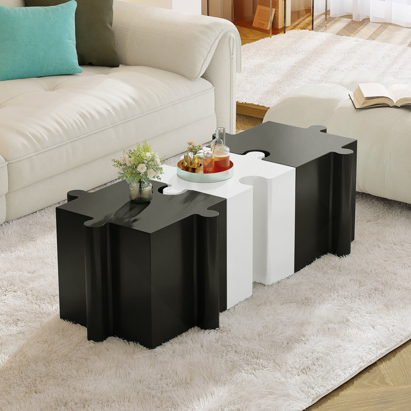 Table de bout, table d'appoint pour l'intérieur et l'extérieur, Noir