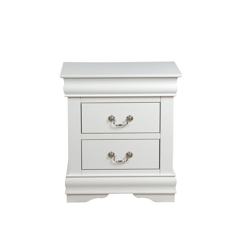 Table de chevet Louis Philippe, Blanc