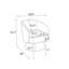 Fauteuil d'appoint pivotant, fauteuil, fauteuil simple pour le salon-1560134350