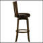 Chaise de bar pivotante en cerisier foncé Decker avec siège et dossier confortables, parfaite pour les cuisines modernes et traditionnelles.