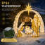Crèche lumineuse Dazzle Bright de 1,3 m (4,3 pi) représentant la Sainte Famille, avec 170 lumières DEL, pour décorations de Noël extérieures.