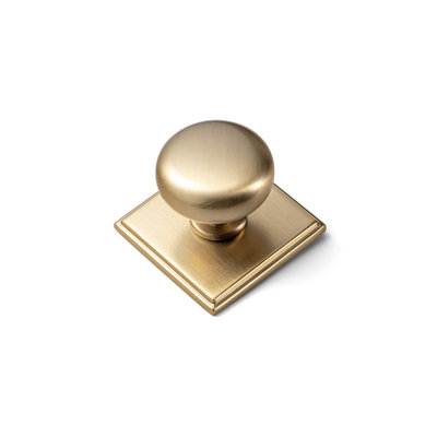 Poignées de tiroir rondes en alliage de zinc massif pour armoires de cuisine, tiroirs et placards (bouton de 1,1 po, base de 1,5 po)