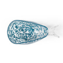 Glass Decorative Bowl, 4.25" H x 12.25" W x 4.75" D