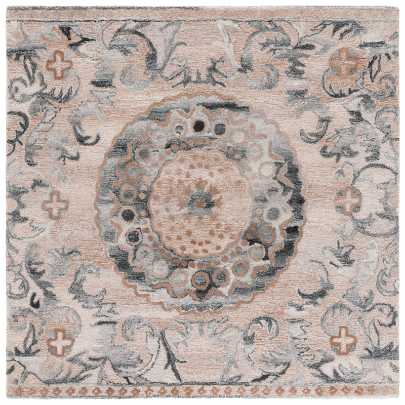 Tapis oriental performance performance touffeté Sidea, Carré 6 pi