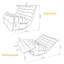 Fauteuil inclinable et pivotant en cuir Vegan-1035791578