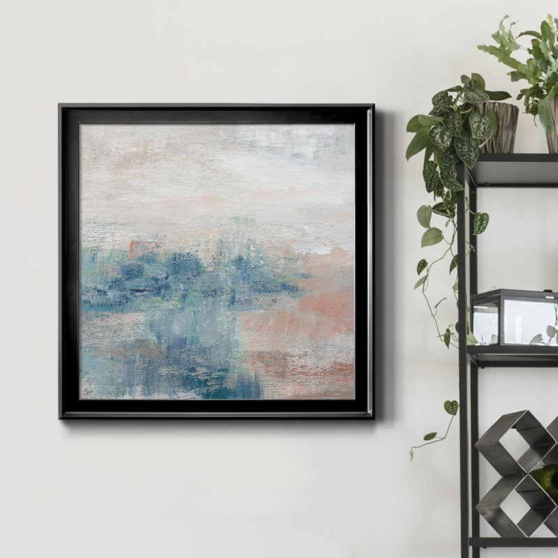Cottage Grove I - Peinture sur toile encadrée, Cadre noir, H 17,5 po x l 17,5 po x P 1,5 po
