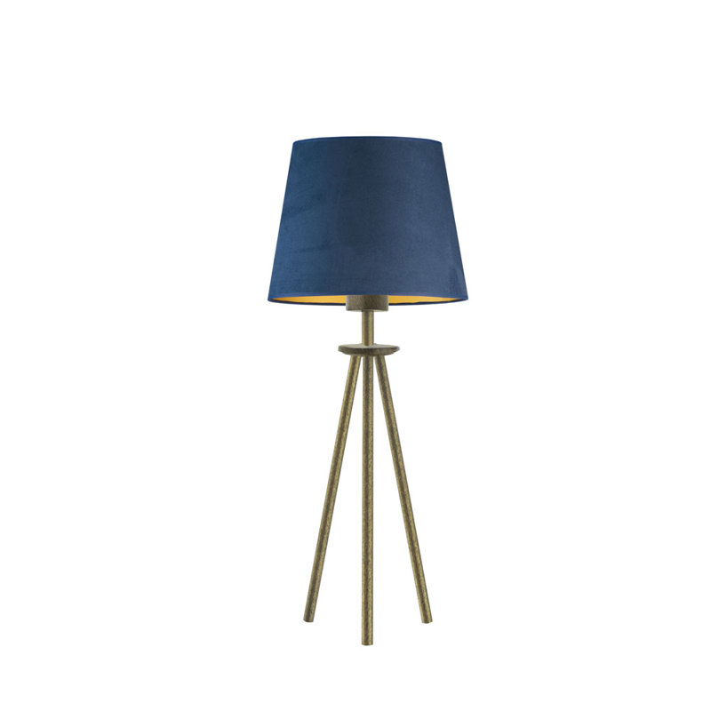 Als Metal Table Lamp, Gold, Navy/Gold