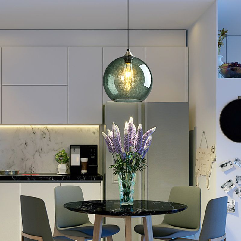 Dariyon 2 - Pack Single Pendant Kitchen Island Lighting Globe Pendant Light Fixtures Modern Pendant Lighting for Kitchen Island Bedroom Living Dining Room Light Fixture