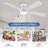 46" 5-blade Ceiling Fan With Led Light Kit And Remote Control-2123286030-2124262714